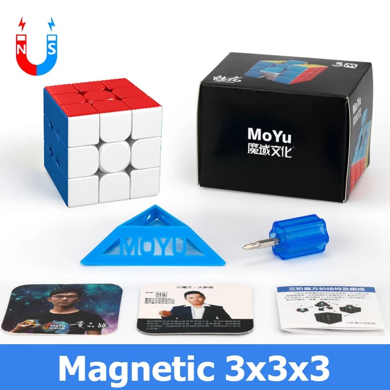 MoYu – Cube magique magnétique professionnel, 2x2, 3x3, 4x4, 5x5, 3x3x3, 4x4x4, jouet Puzzle de vite