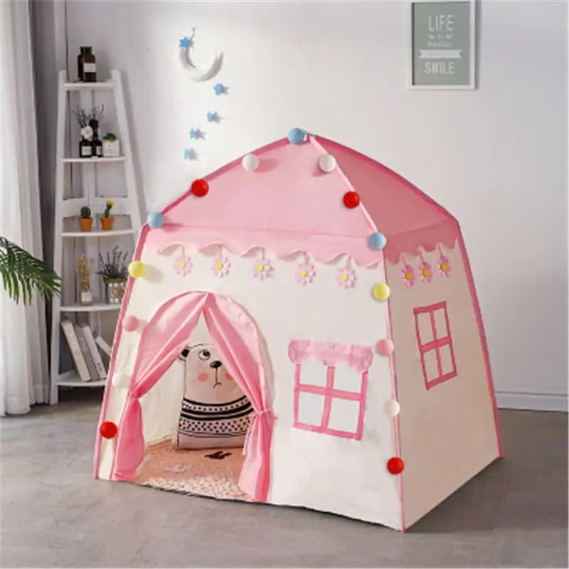Tente pour enfants jeux d'intérieur et d'extérieur jardin Tipi château de princesse pliant Cubby jou