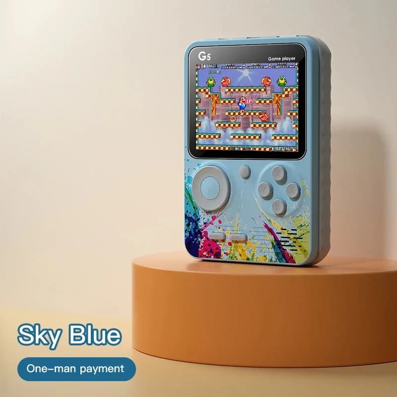Console de jeu portable rétro G5 avec 500 jeux classiques, écran de 3,0 pouces, manette portable, co
