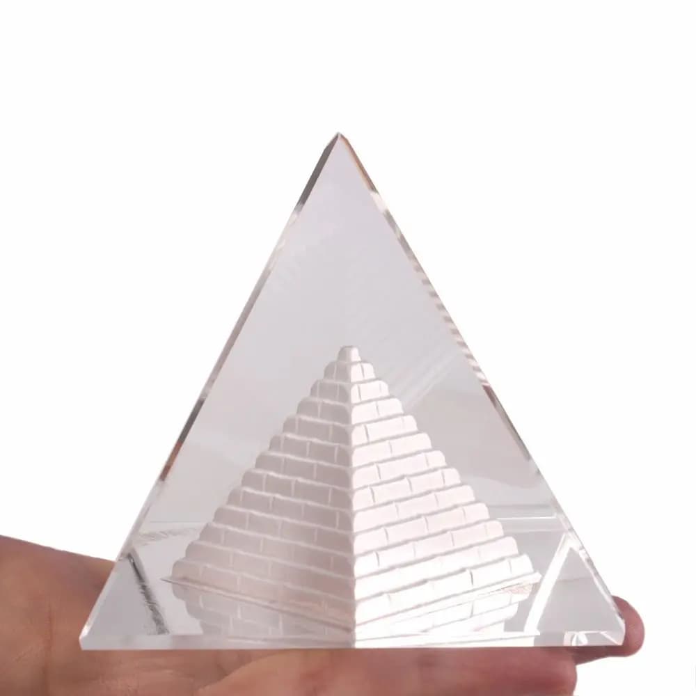 Modèle de bâtiment ancien sculpté, ornements décoratifs, artisanat 3D, Égypte, Pyramide égyptienne, 