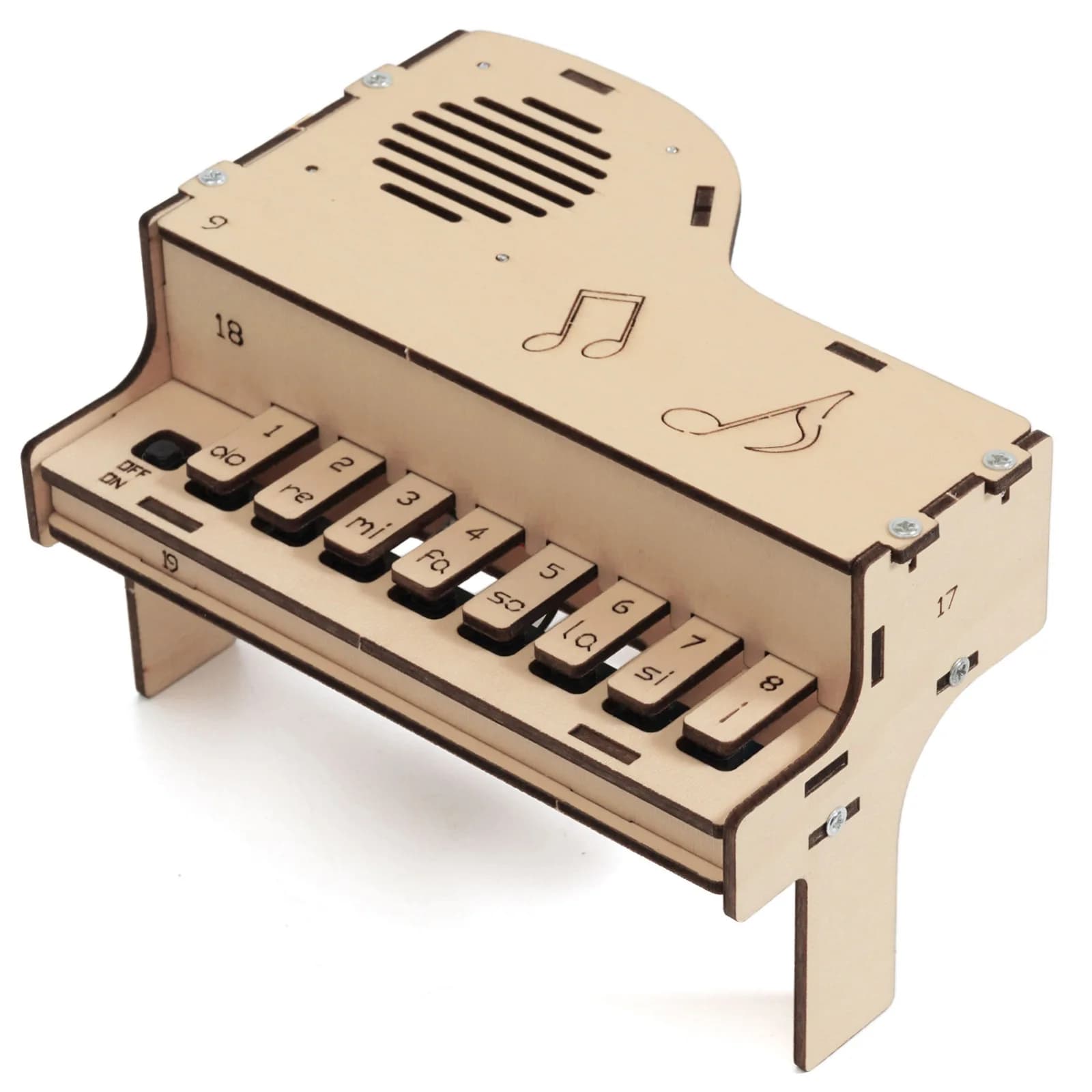 Modèle de Piano électronique en bois, bricolage, jouets scientifiques pour adolescents, Kits de maté