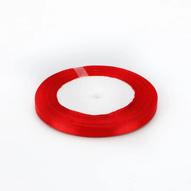 Ruban de Satin rouge pour décoration de mariage, noël, Halloween, fête, emballage cadeau, fourniture