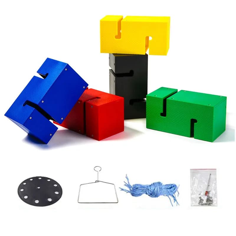Jeu de Construction de Tour d'Équipe en Plein Air, Jouets Coopératifs, Mouvement Créatif, Société Sв