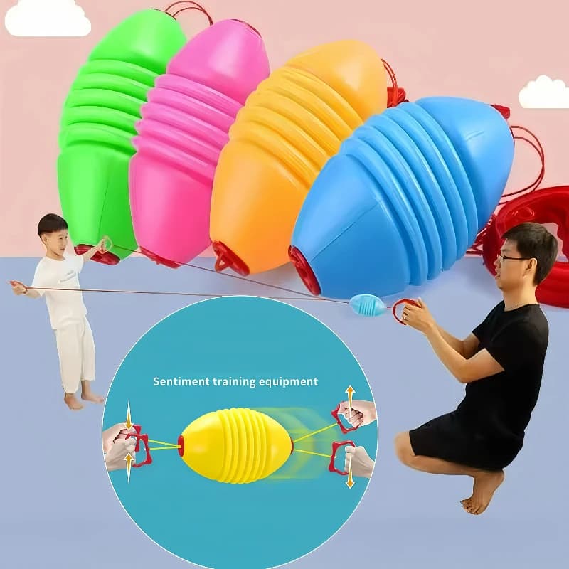 Jeu de balle à tirer pour enfants, entraînement sensoriel, balle de vitesse à tirer à la main pour d