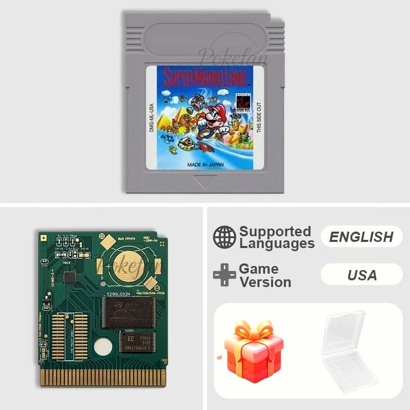 Cartouche de jeu à économie de batterie pour console de jeu vidéo, série Mario Land 1 2 Yoshi Deluxe