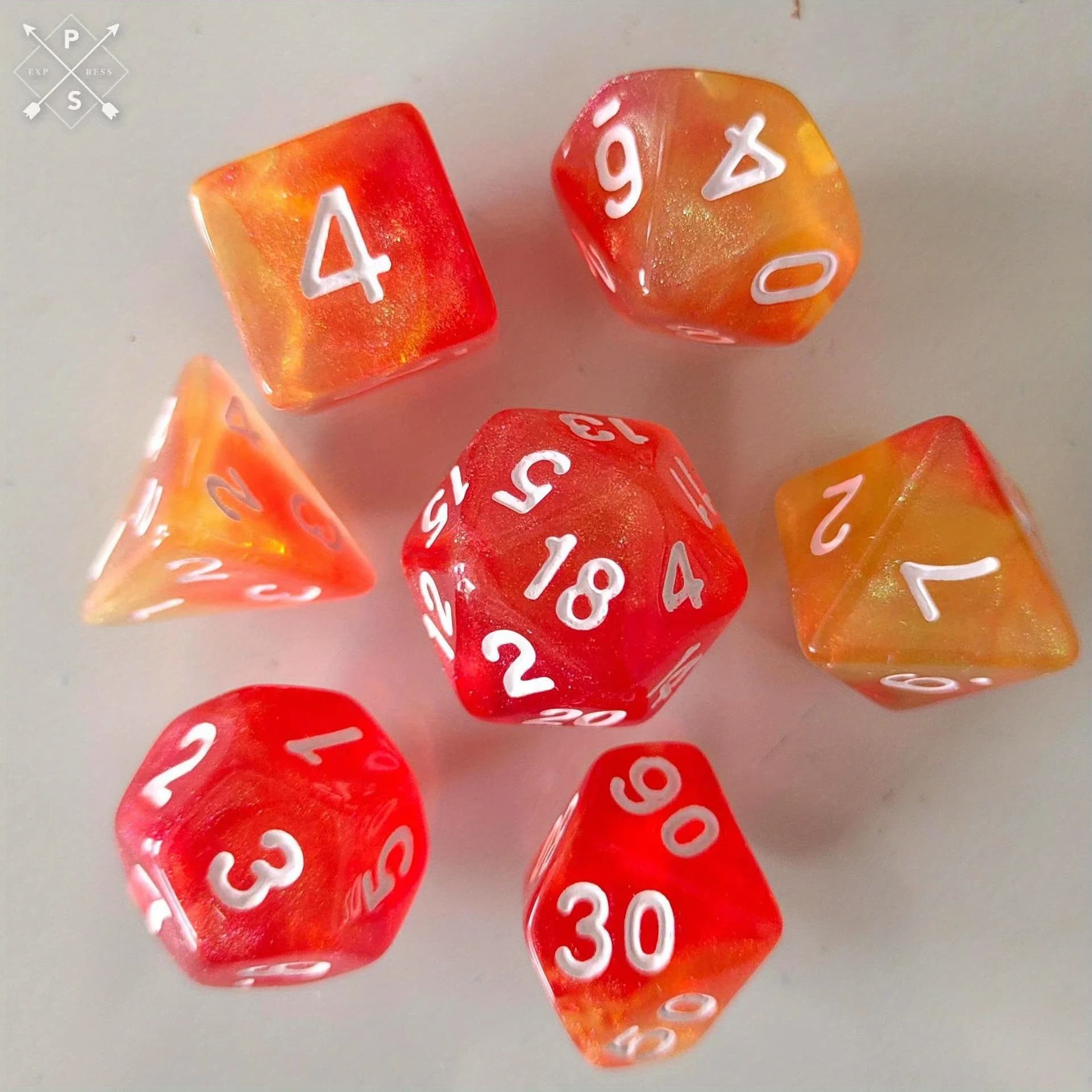 7/ensemble de dés Dragon bicolores, jeux de bureau classiques, parfaits pour les rassemblements d'am