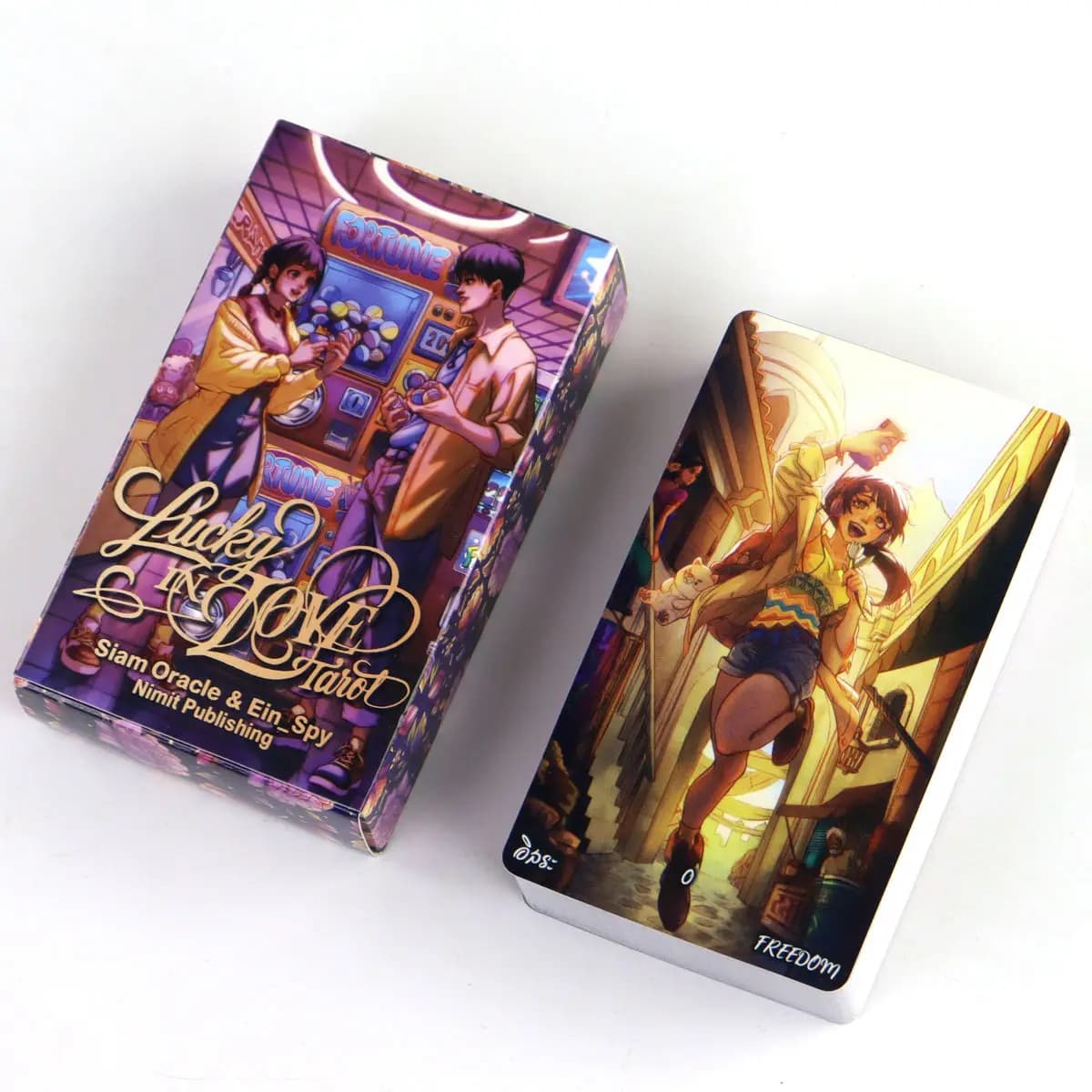 Jeu de Tarot porte-bonheur amoureux, 10.3x6cm, 78 pièces, cartes de Tarot de dessin animé basées sur