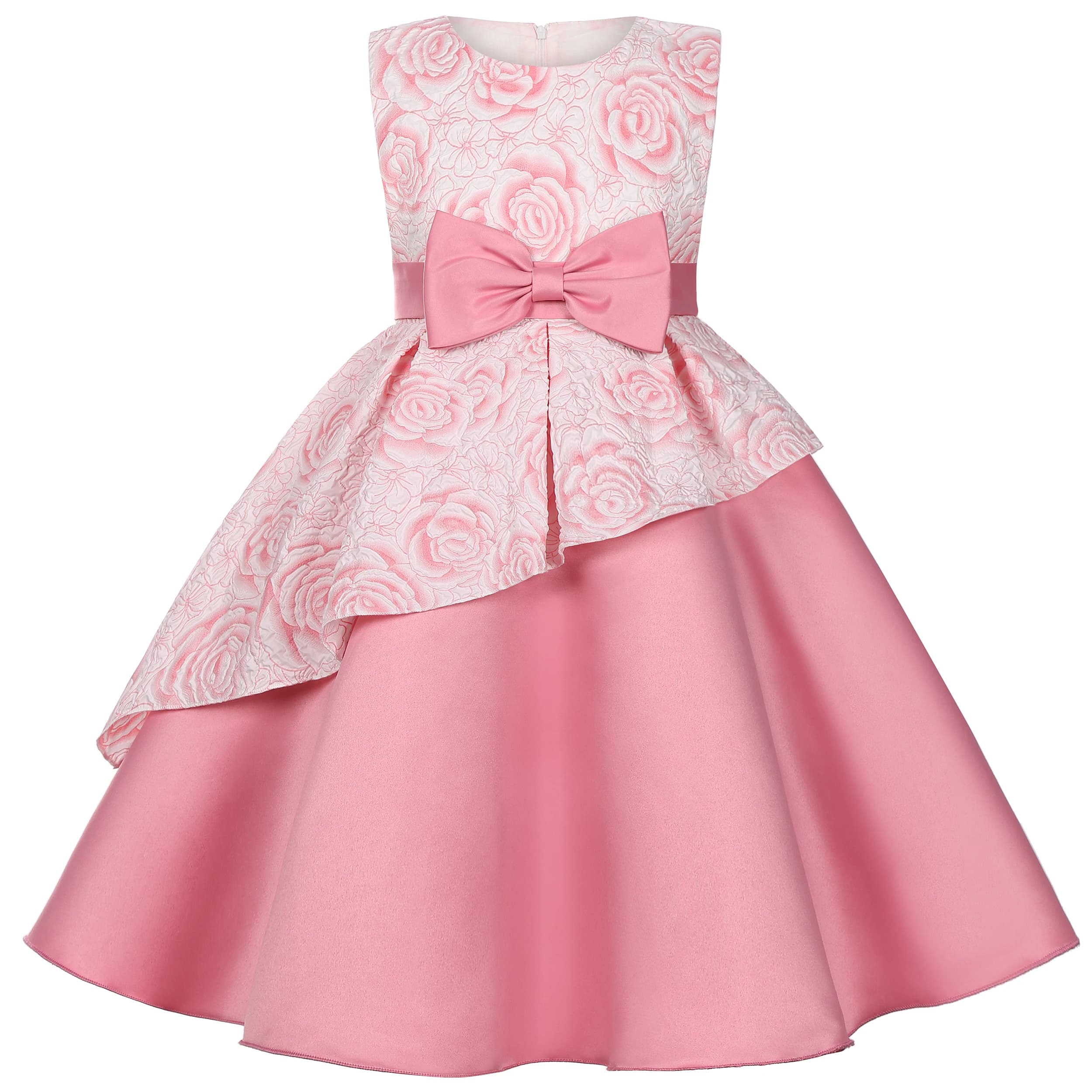 Robe de soirée pour fille - Robe de danse élégante de style princesse à fleurs - Robe de fête d'anni