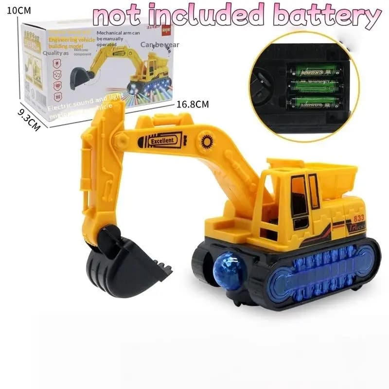 Jouet d'excavatrice électrique pour enfants, 1 pièce, avec sons et lumières interactifs pour les tou