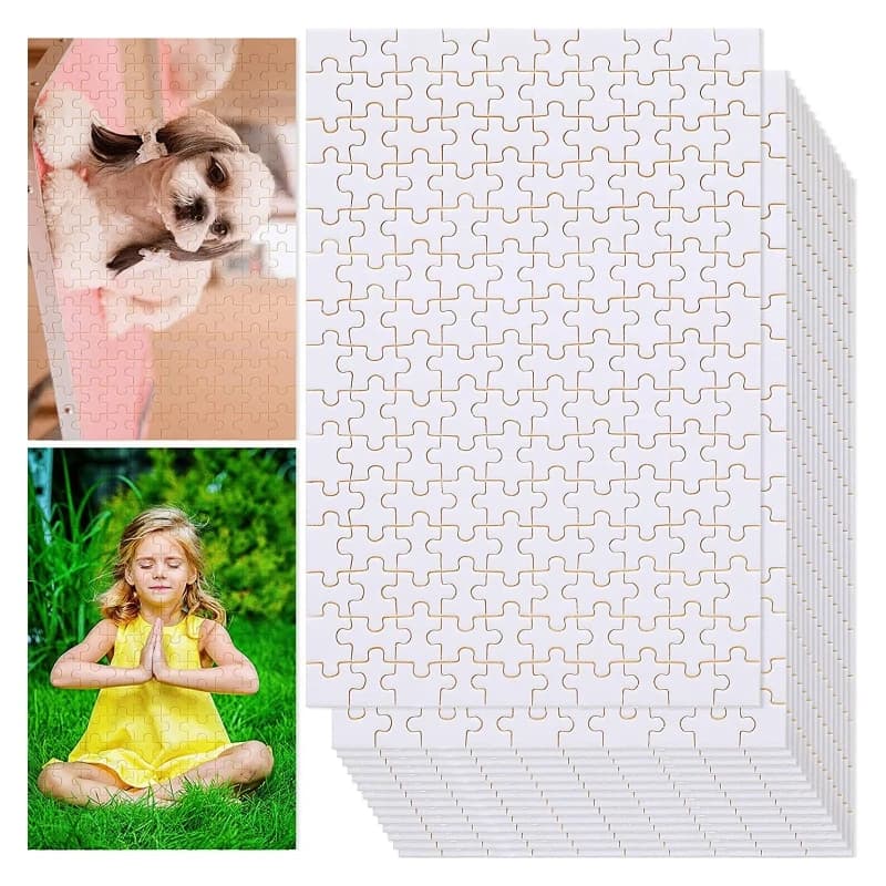 15 ensembles Puzzle vierge à Sublimation 15 pièces Puzzle personnalisé à faire soi-même, presse à ch