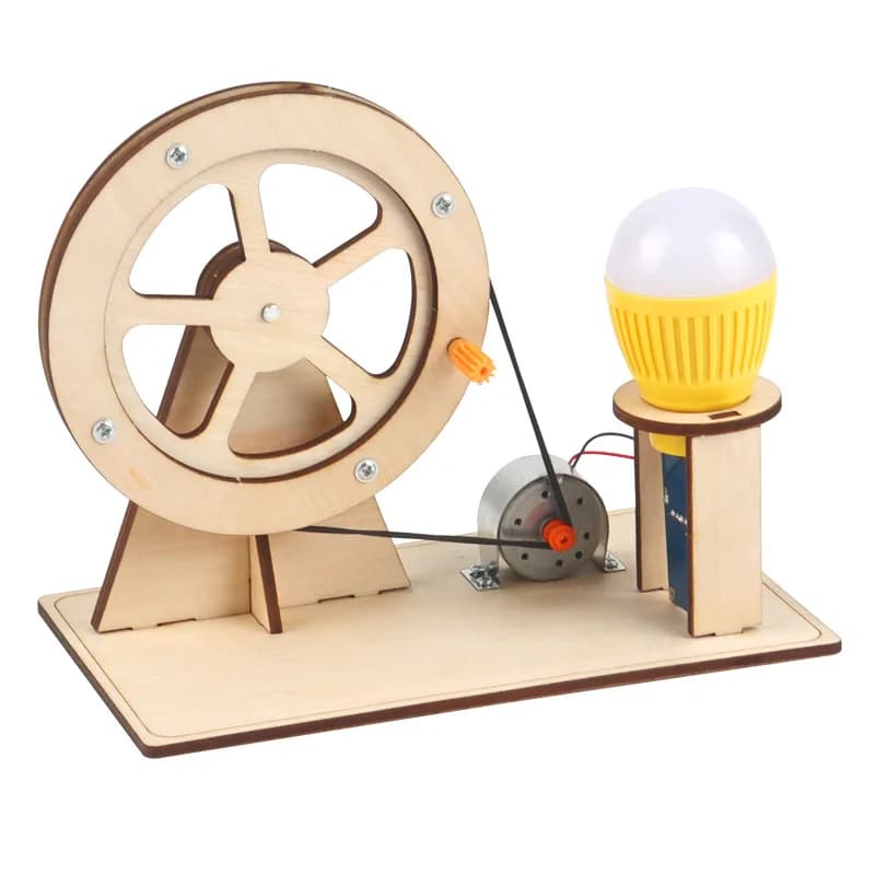 Générateur à main en bois pour enfants, jouet scientifique, Gadget de technologie STEM drôle, Kit de