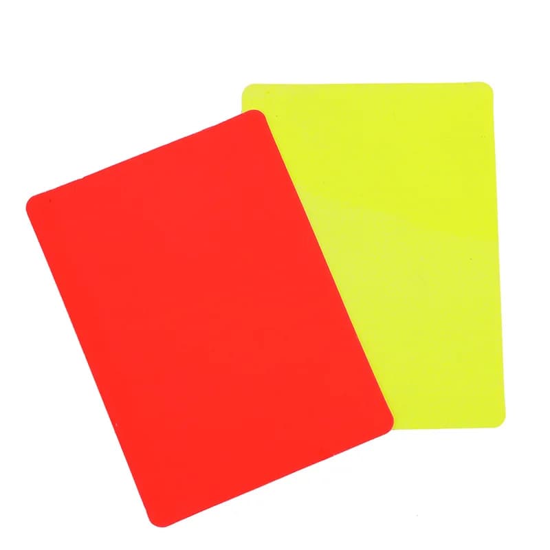 Jeu de cartes d'arbitre de football en PVC, cartes de pénalité rouges et jaunes, outil d'entraînemen