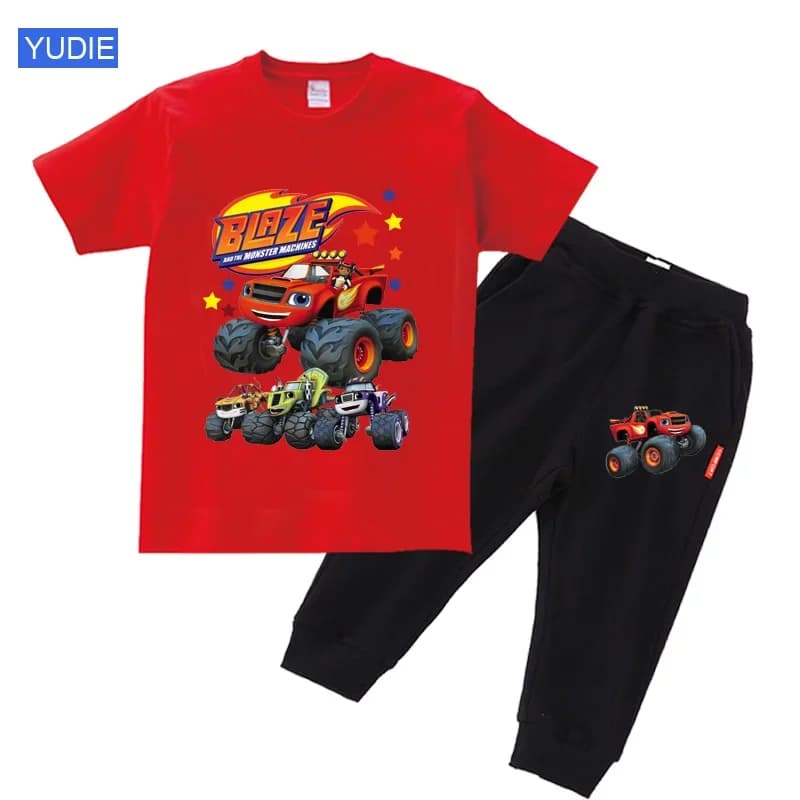 T-shirt Blaze et les Monster Machines pour enfant, vêtement d'été cool pour garçon et fille