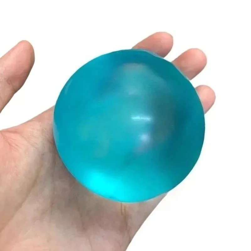 Jouets Squishy en Maltose Bleue Anti-Stress, Jouets Sensoriels Fidgets, Jouet Souple Transparent Sim
