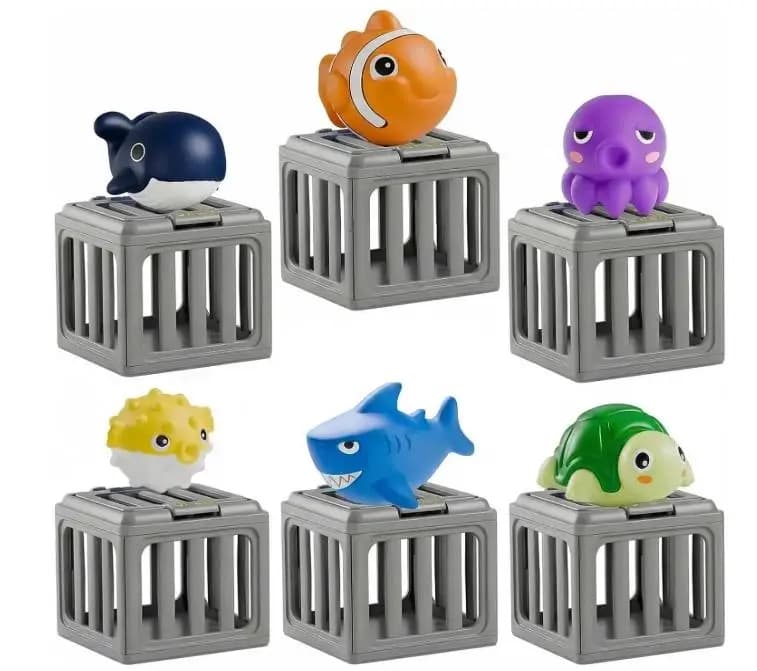 Jouets de plongée pour enfants, jeu aquatique pour piscine, boîte à poissons, animaux flottants, jou