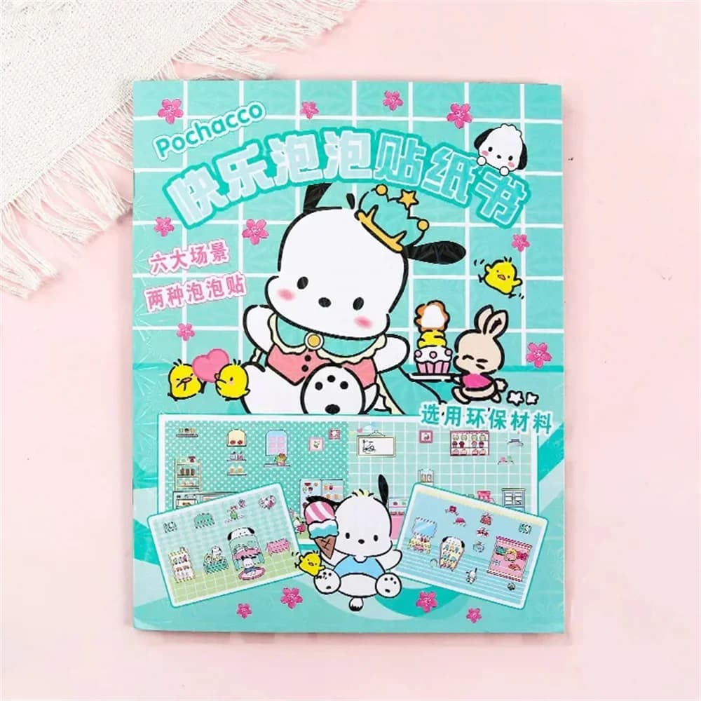 Sanrio Quiet Book Bubble Hello Kitty Cinnamoroll Kuromi My Melody Pochacco Jouet de dessin animé Liv