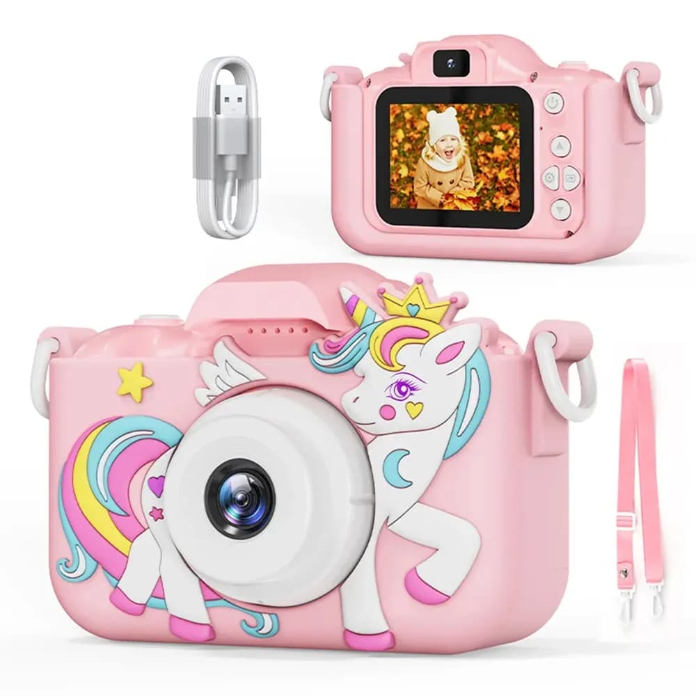 Mini appareil photo numérique pour enfants, 1080P HD, n'aime 8x, jouets pour touristes, cadeaux d'an