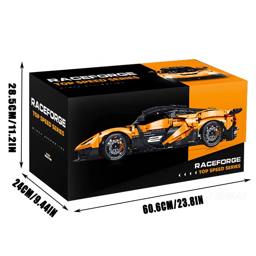 Blocs de construction de véhicules de course de supercars techniques, modèle d'assemblage mécanique,