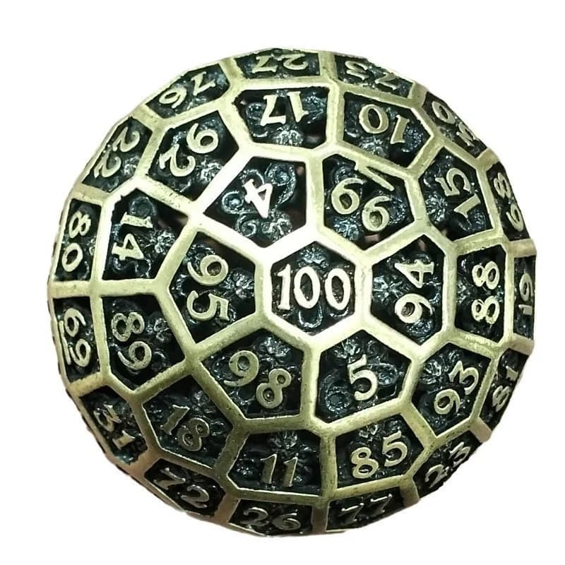 Dés DND dés géants 100 faces D100 creux TRPG donjon ; Jeu de société Dungeons&Dragons COC Running Te