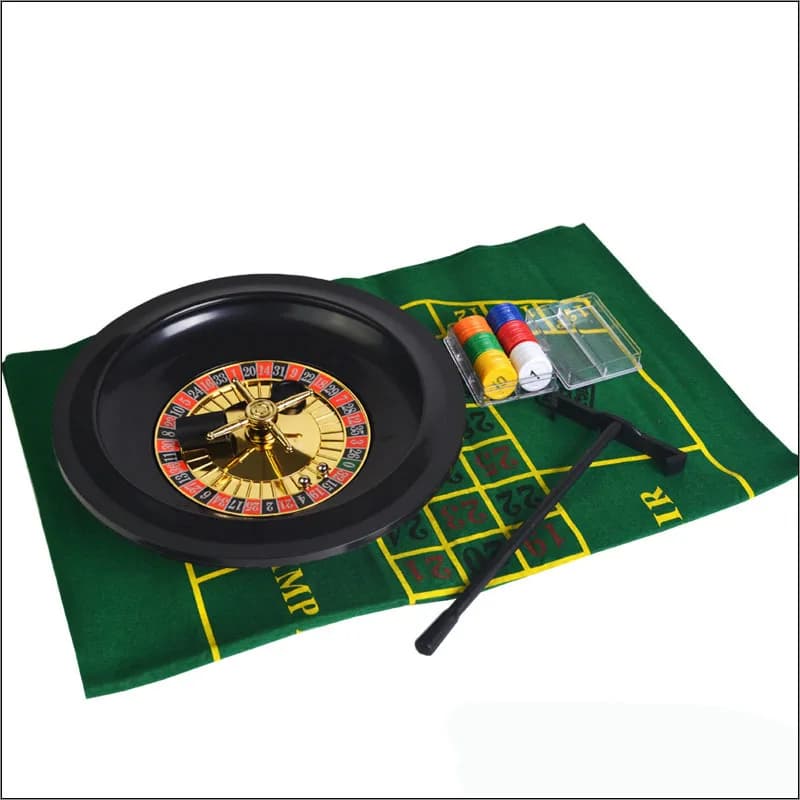 Jeu de Roulette de Casino de 10 pouces, avec nappe, jetons de Poker pour Bar KTV, jeu de fête, jeux 