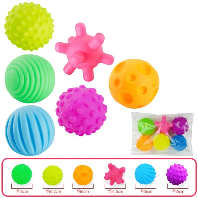 Ensemble de balles multiples texturées pour bébé, jouet de développement des sens tactiles, balle à 