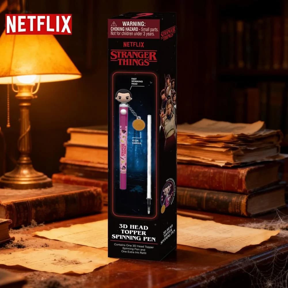 1PC Netflix Officiellement Licencié Stranger Things Stylo Rotatif Boîte Mystère Léger Pratique Décor