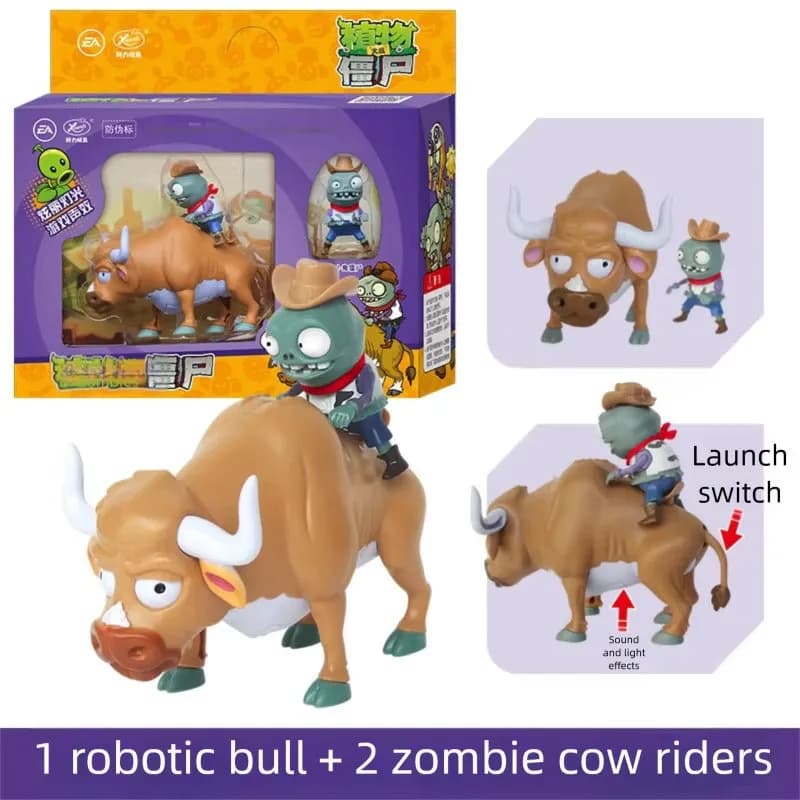 Plants Vs Zombies : Ensemble complet de figurines de jeu et de scènes de jeu, comprenant Pistolet Ga