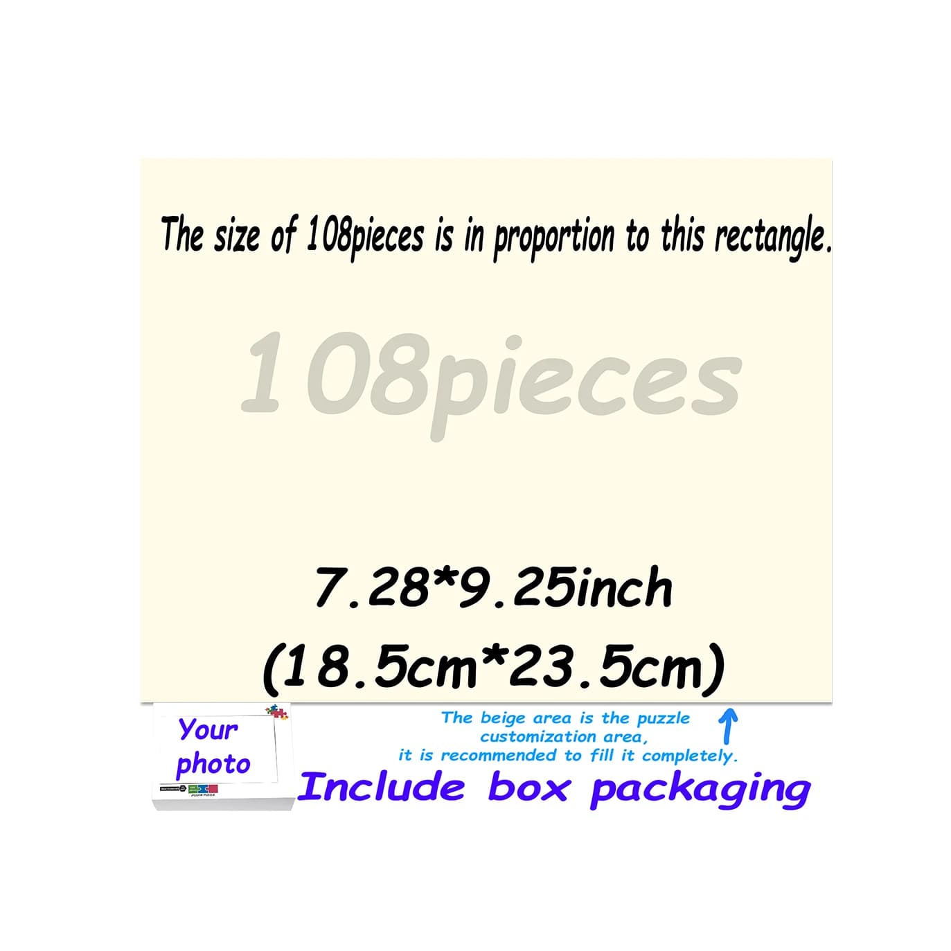 Puzzle personnalisé de 108/200/300/500/1000 pièces, photo personnalisée, en bois, de haute qualité, 