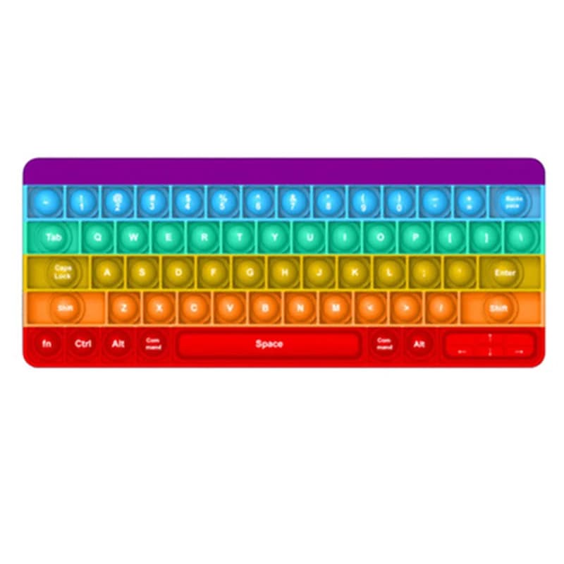 Jouet Sensoriel Arc-en-ciel pour Enfant, Clavier à Bulles à Pousser Rapidement, Soulignement de l'An