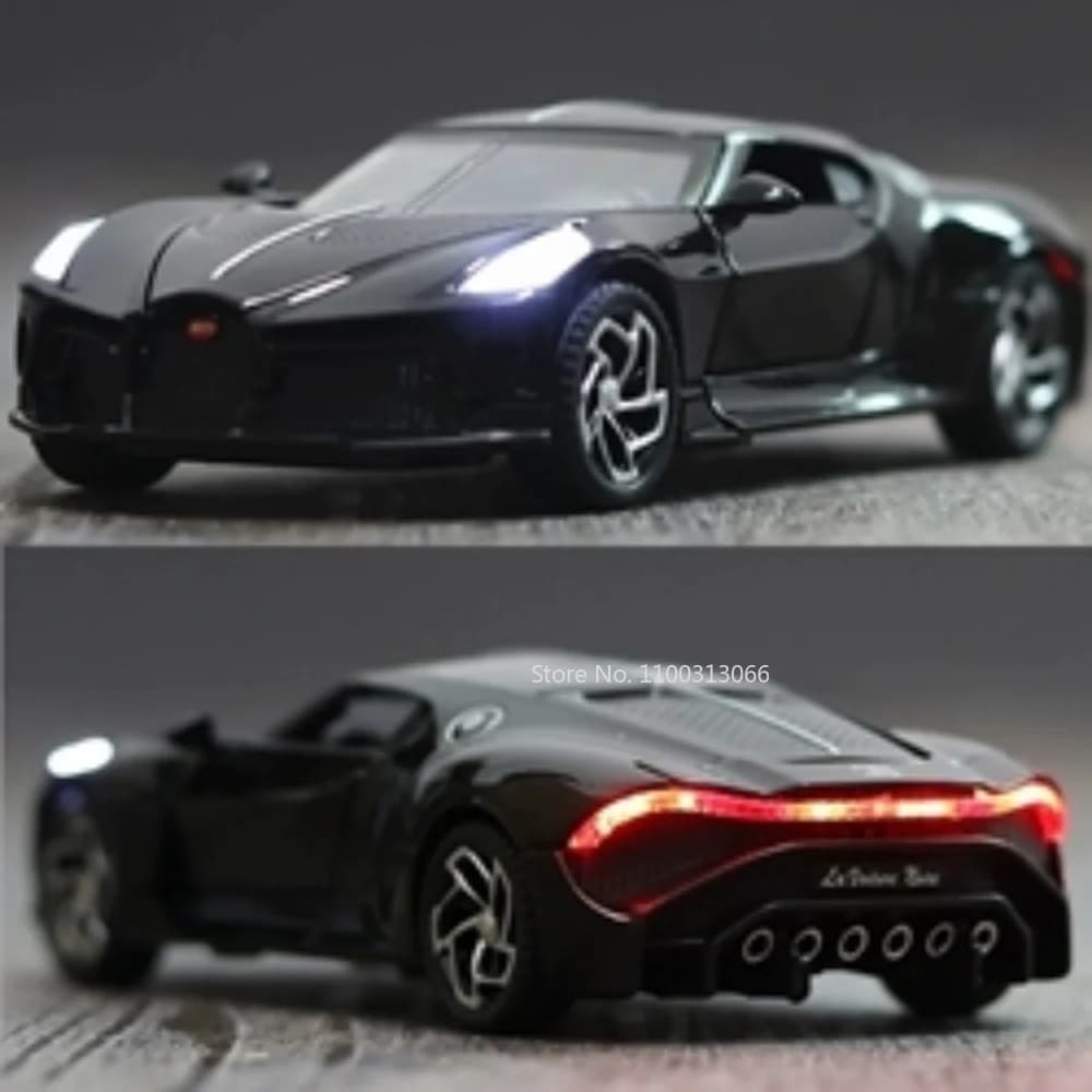 1:32 alliage échelle modèle de voiture jouets Bugatti La Voiture Noire alliage moulé sous pression S