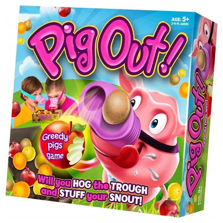 Jeu de société interactif et amusant « Nez de cochon » : Défi d'élimination pour enfants, famille, f