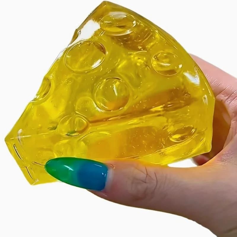 Jouet sensoriel anti-stress super doux en forme de carré de fromage mochi, jouet à presser amusant p