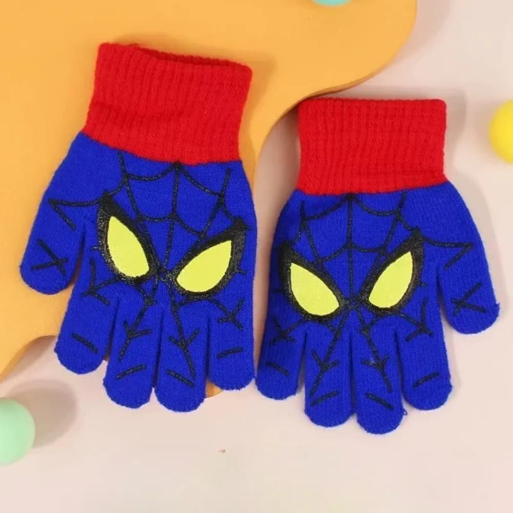 Gants chauds d'hiver Marvel Spiderman pour enfants, gants tricotés de dessin animé Marvel, décoratio