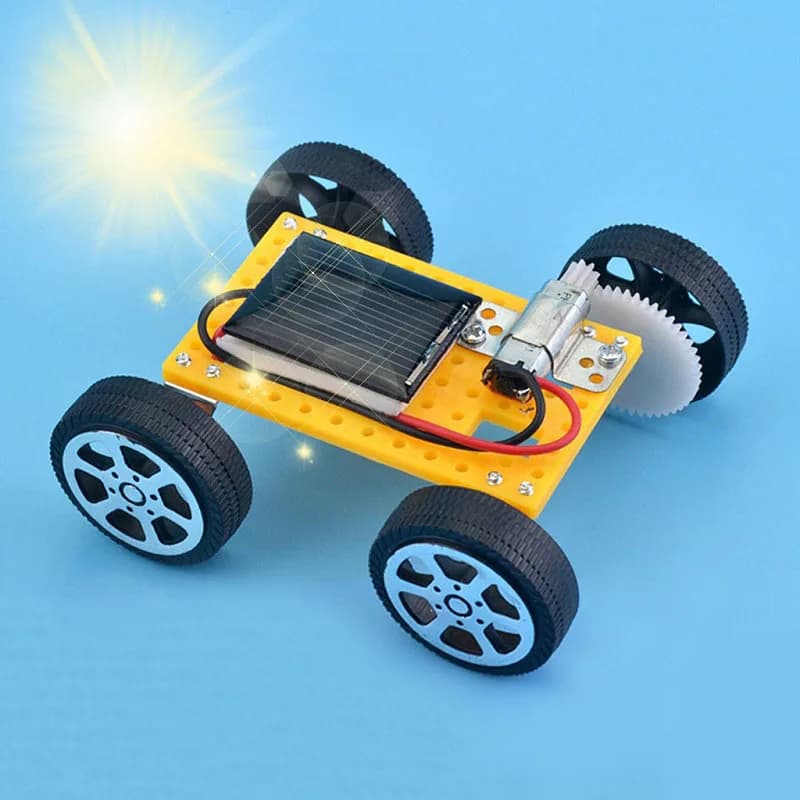 Voiture solaire pour enfants, mini kit de voiture à énergie solaire à assembler soi-même, jouets édu