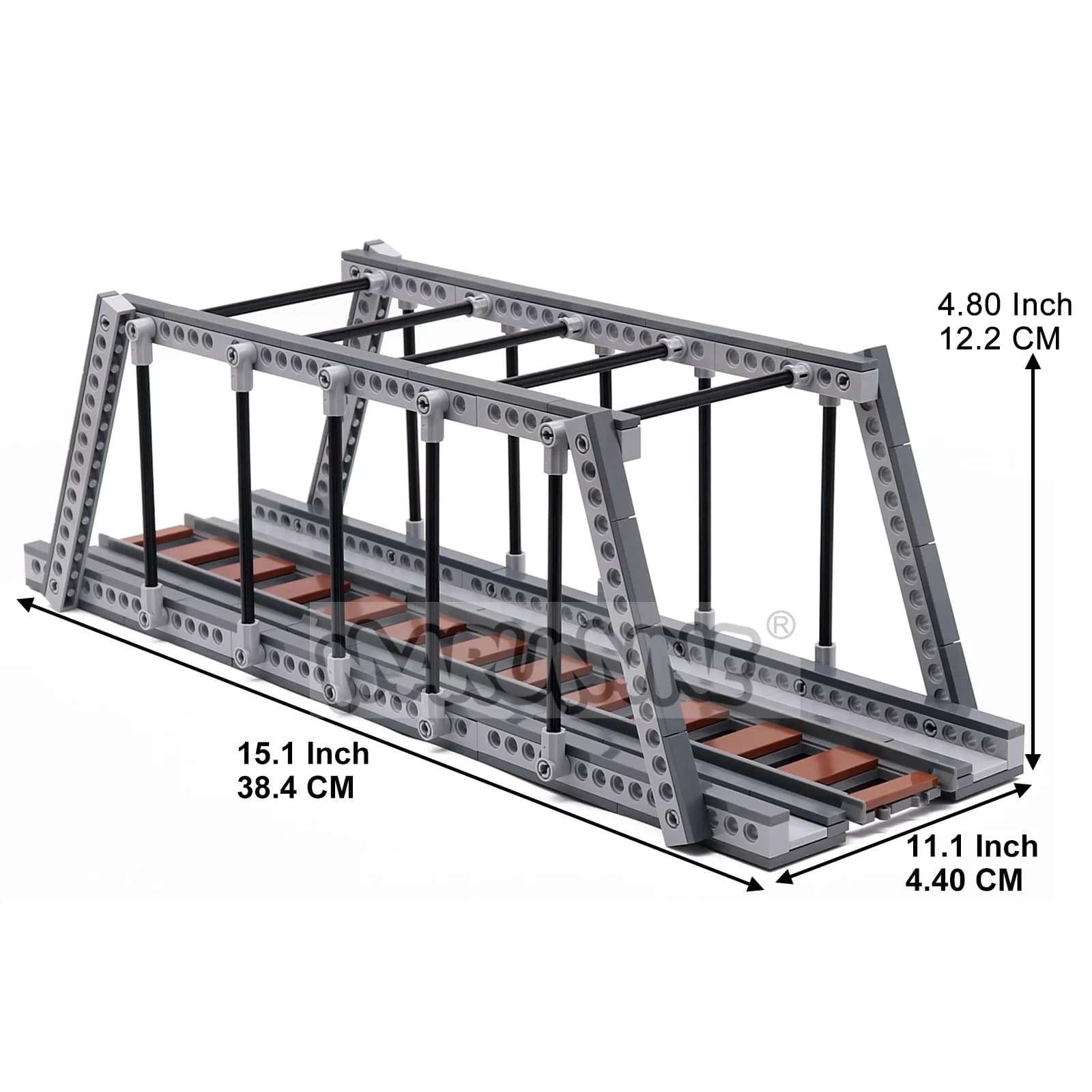 MARUMINE 221 pièces Kit de construction de ponts et rails de train, Viaduc ferroviaire pour scène ur