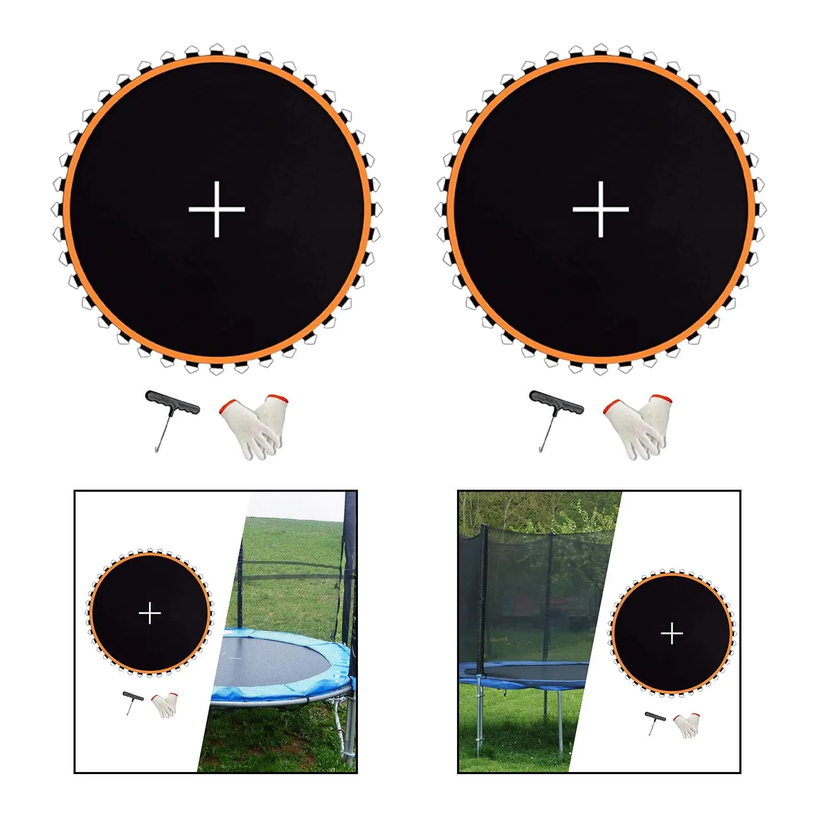 Tapis de trampoline léger et rond, tapis de saut pour jeux, gymnastique en plein air, pratique pour 