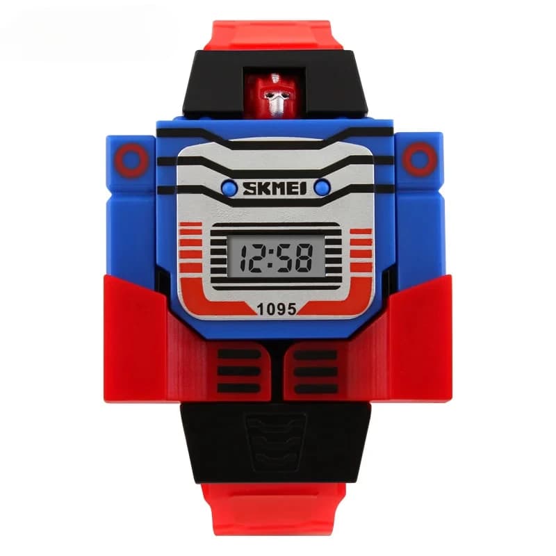 Montres pour enfants Transformers, montres numériques LED pour enfants, montres de sport de dessin a