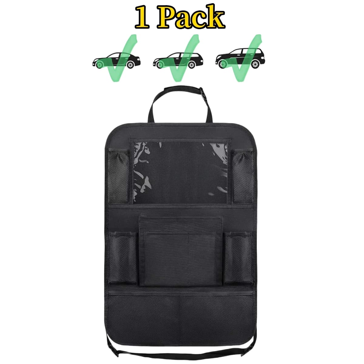 Organisateur de dossier de siège de voiture, 10 poches de rangement avec écran tactile, support de t