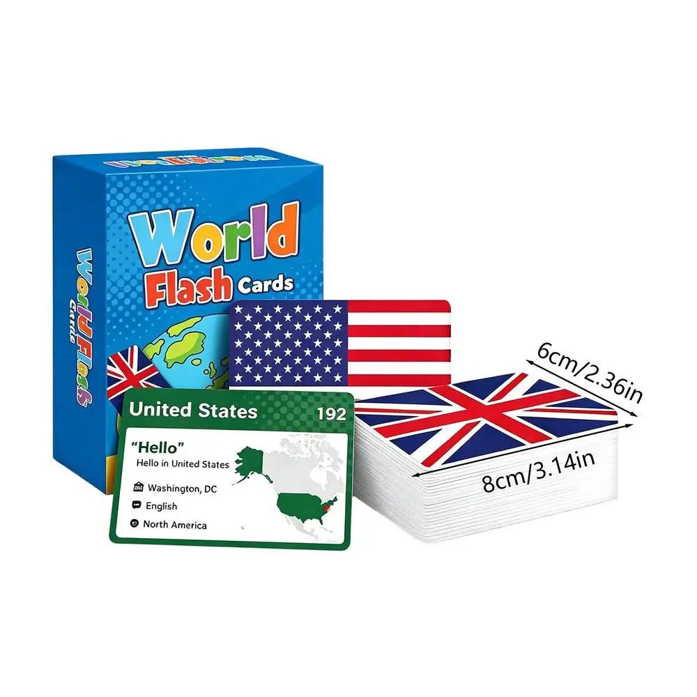 Cartes flash des drapeaux du monde, cartes flash éducatives pour l'apprentissage, jeux de géographie