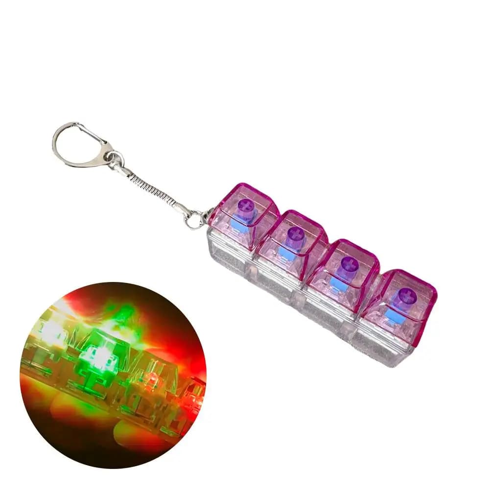 Jouet sensoriel Fidget Keycap LED, jouet sensoriel Crystal Clicker pour soulager le Stress, clavier,