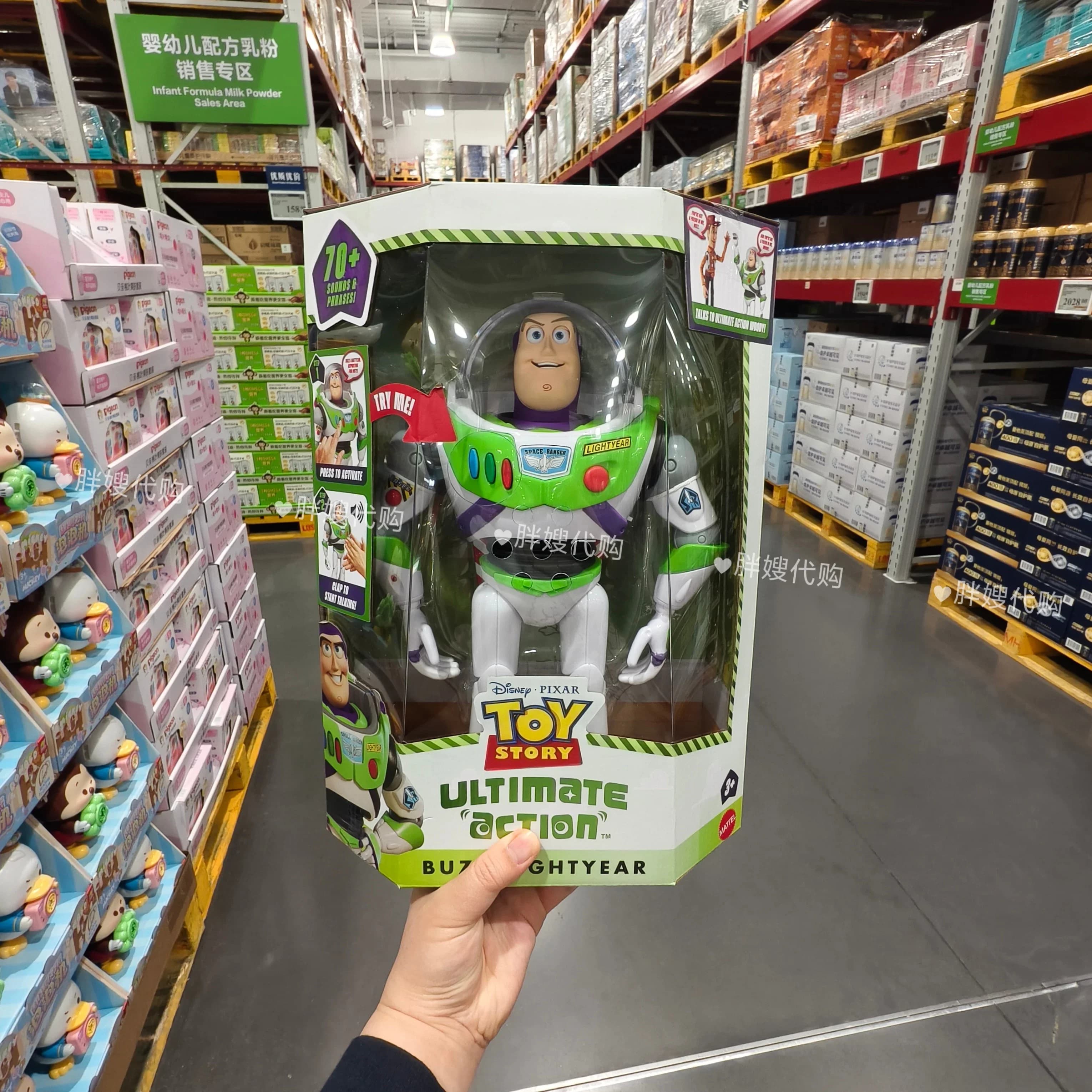 Nouvelle poupée rétro Disney Toy Story activée par le son, Buzz Lightyear Woody, modèle réaliste, or