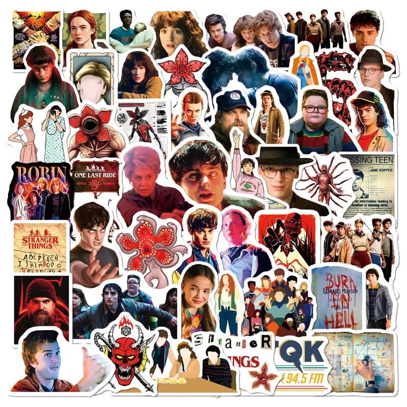 54 autocollants imperméables de la série télévisée américaine Stranger Things 5, autocollants graffi
