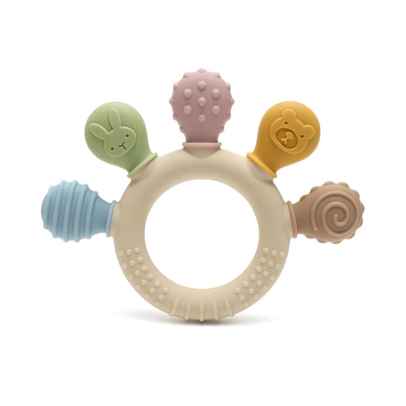 Jouets de dentition en Silicone dinosaure pour bébé, sans BPA, facile à saisir, soins pour nourrisso