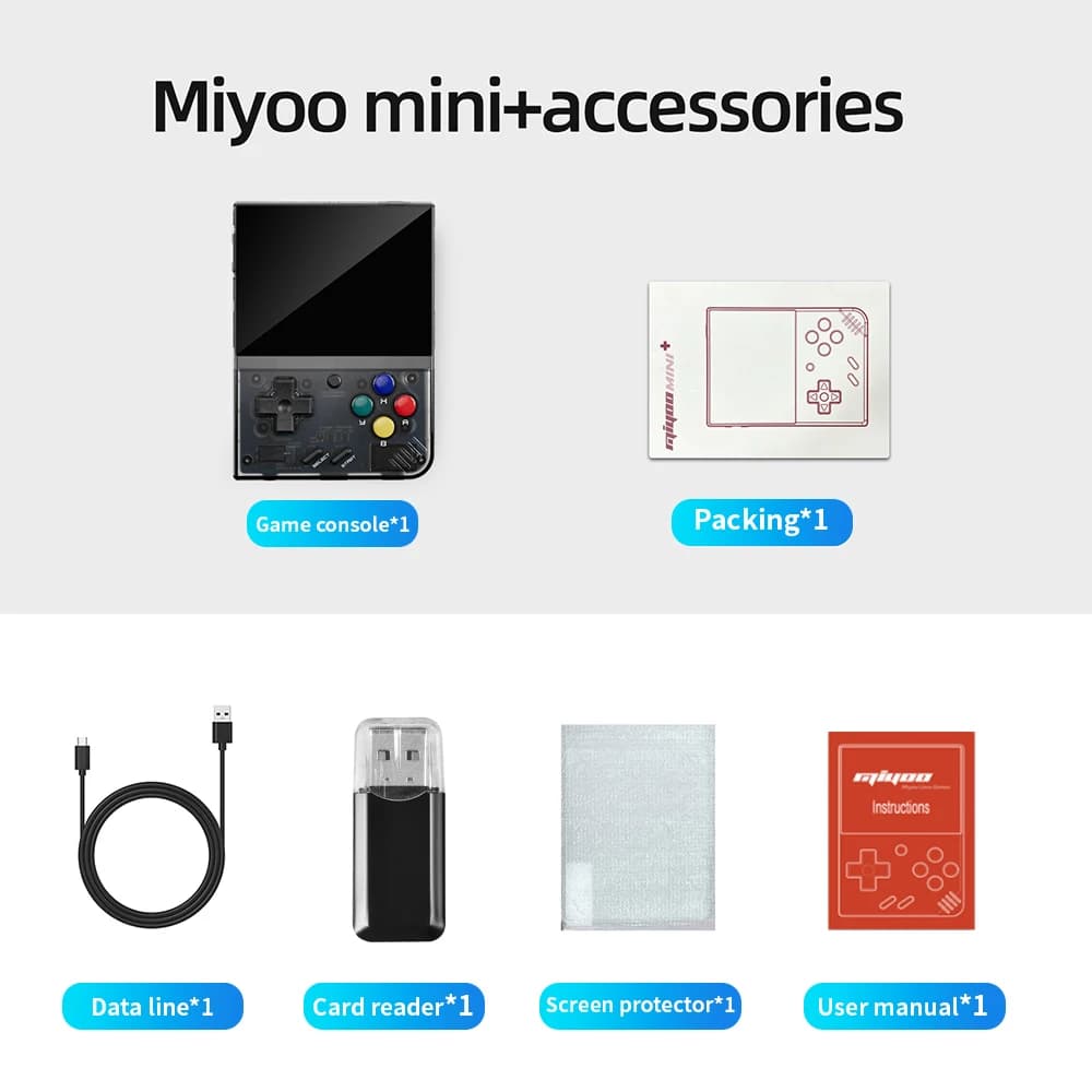 MIYOO Mini Plus Console de jeu Portable rétro V4 Mini + 3.5 ''écran IPS Console vidéo Portable class