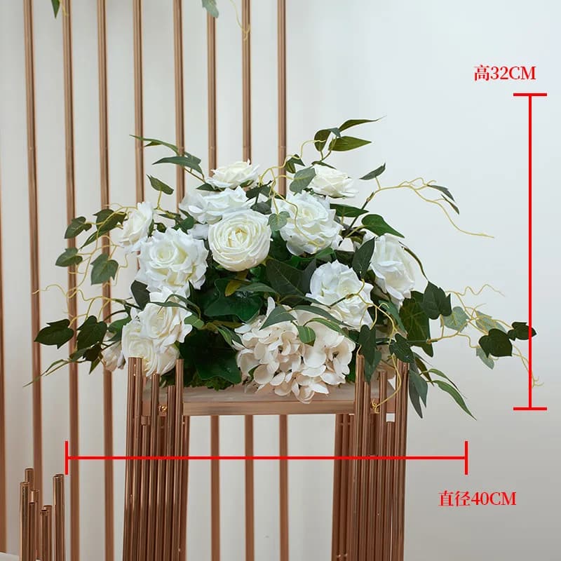 Support marqueur d'allée géométrique, ensemble d'arrangement floral pour décorations de mariage, pré