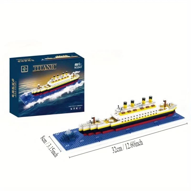 Micro blocs de construction Titanic, bricolage, modèle de bateau assemblé, jouet, ornements de crois