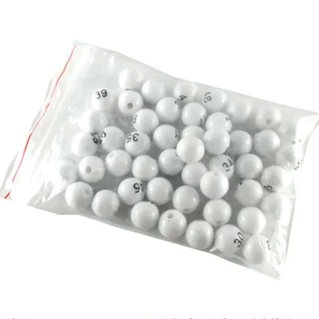 Boules porte-bonheur numéro 15MM, 75 pièces/lot, pour jeu de Bingo, Machine de loterie, dessin, dive