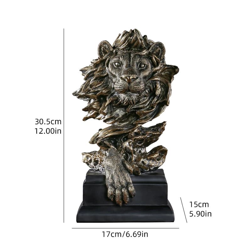 Figurine de loup rugissant de style européen, artisanat animal réaliste en résine pour la décoration