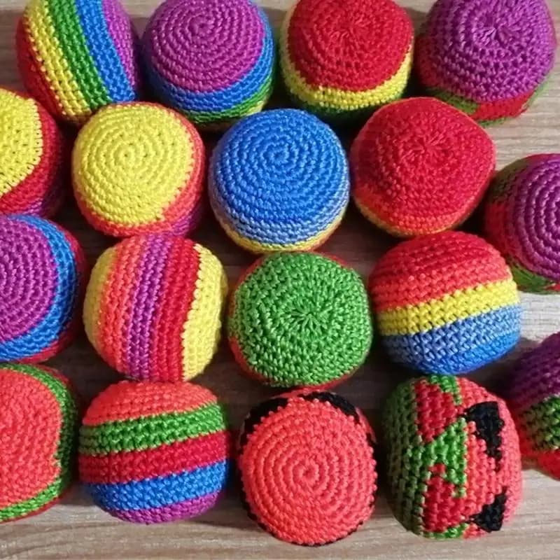 Sac de jonglage souple fait main pour enfants, idéal pour l'exercice et les jeux de groupe en extéri