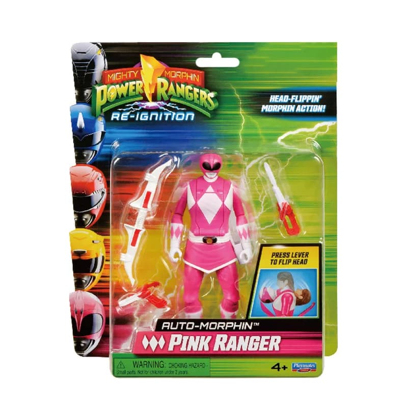 Figurine articulée authentique Playmates Power Rangers, modèle de collection de guerrier de l'équipe